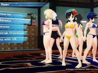 Ich Spiele am Strand mit der schönen Frau