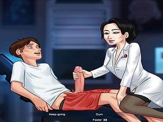 Summer Day hält ihre Hängetitten als Fickpuppe aus